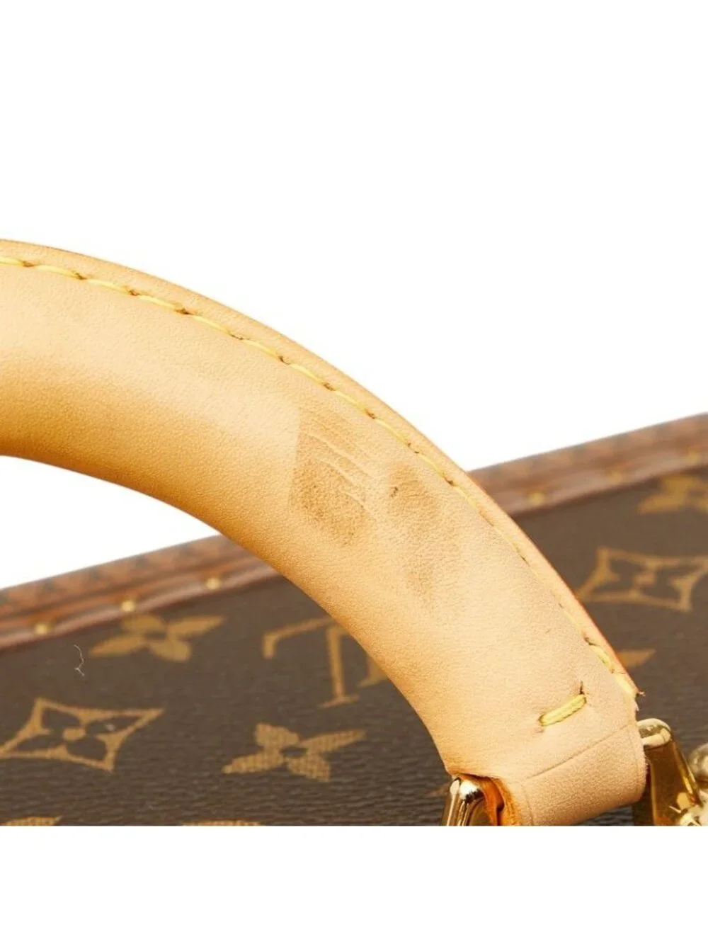 Louis Vuitton Alzer 75 Vintage Trunk Case Hard Suit Brown Leather - Picture 5 of 10